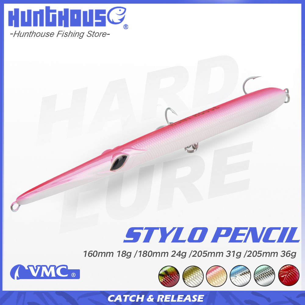 Fishing Lure Spoon - เหยื่อปลอม Hunthouse Stylo 160/180/205 มม. 18/24/31/36