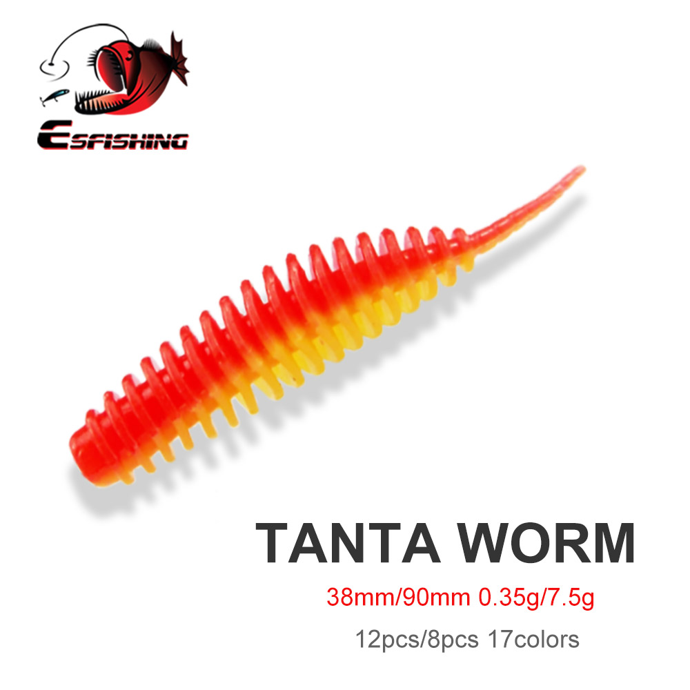 Fishing Lure Soft Plastic - ESFISHING เหยื่อตกปลาแบบหนอน ทันต้า 38มม. 90มม. 0.35กรัม
