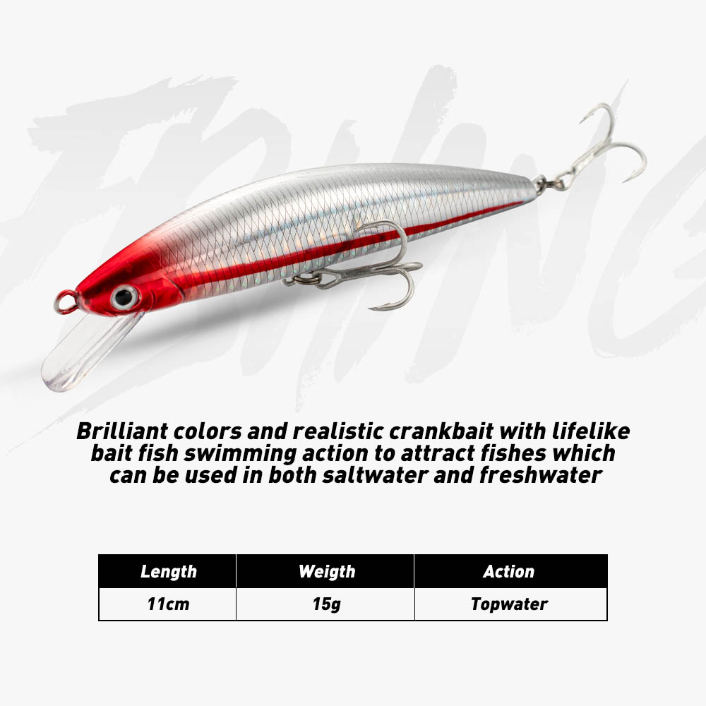 เหยื่อตกปลา Sinking Minnow 13  - Fishing Lure Jerkbait บทวิจารณ์และราคา