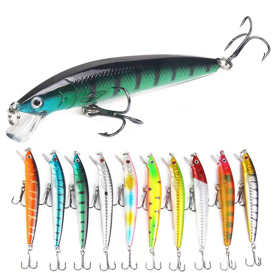 10PCS Jerkbait Minnow Swimbait - Fishing Lure Crankbait บทวิจารณ์และราคา