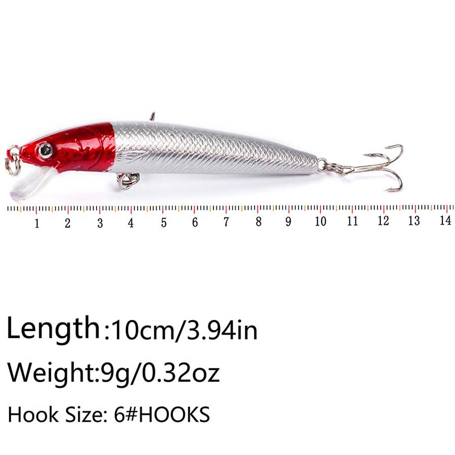 10PCS Jerkbait Minnow Swimbait - Fishing Lure Crankbait บทวิจารณ์และราคา