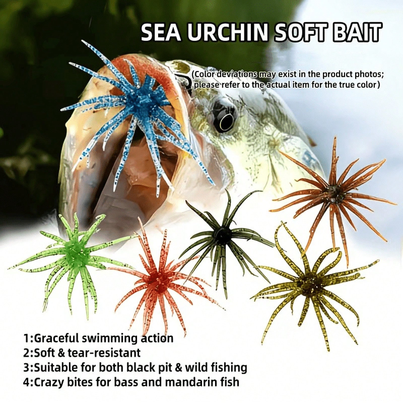 เหยื่อตกปลาเม่นทะเลแบบนิ่ม 6 ช - Fishing Lure Soft Plastic บทวิจารณ์และราคา