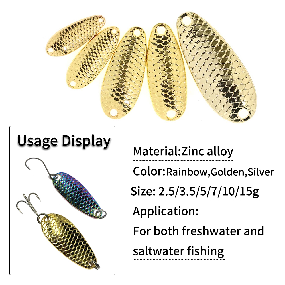 เหยื่อตกปลาแบบช้อน 5 ชิ้น 6 ชิ - Fishing Lure Spoon บทวิจารณ์และราคา